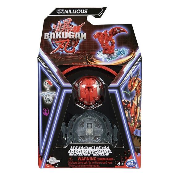 Bakugan Gen 3 - Wave 2 - Red PYRUS Titanium Special Attack Nillious Figure NEW - Picture 1 of 6